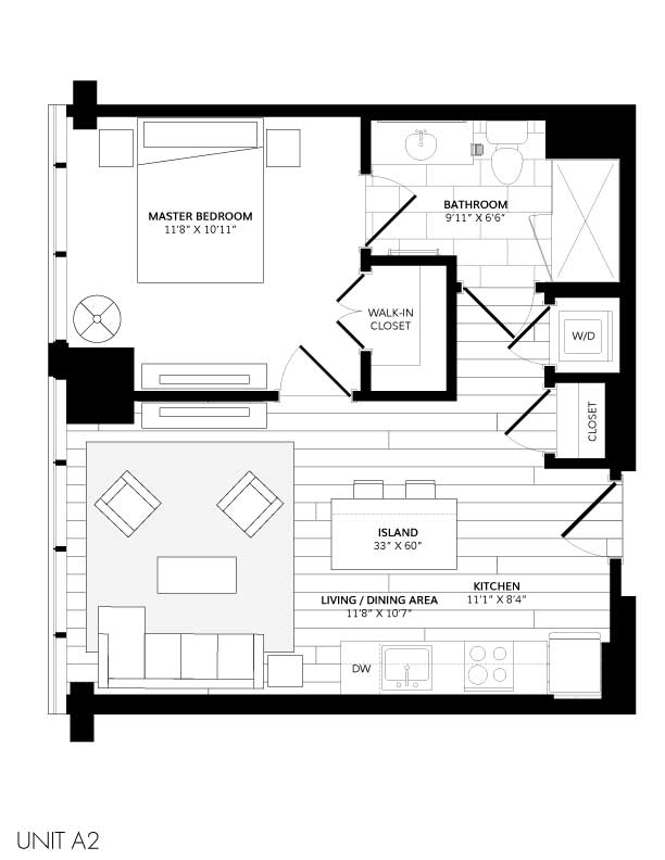 UNIT_A2 - 1-Bedroom 1-Bathroom Junior | 532
