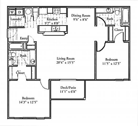 2BR/2BA - 2BR/2BA