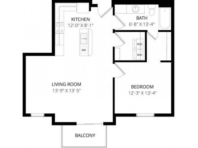 Floor Plan - B.1 1x1
