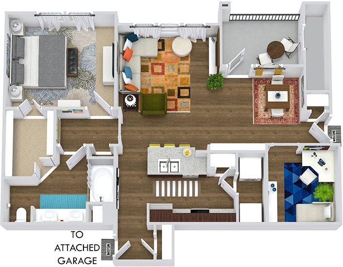 Floor Plan - Lantana with Attached Garage and Study