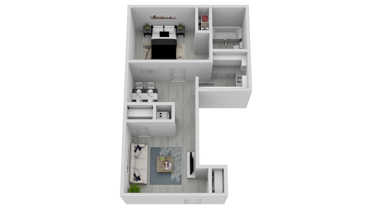 Floor Plan - Spacious Upgraded One Bedroom One Bathroom 