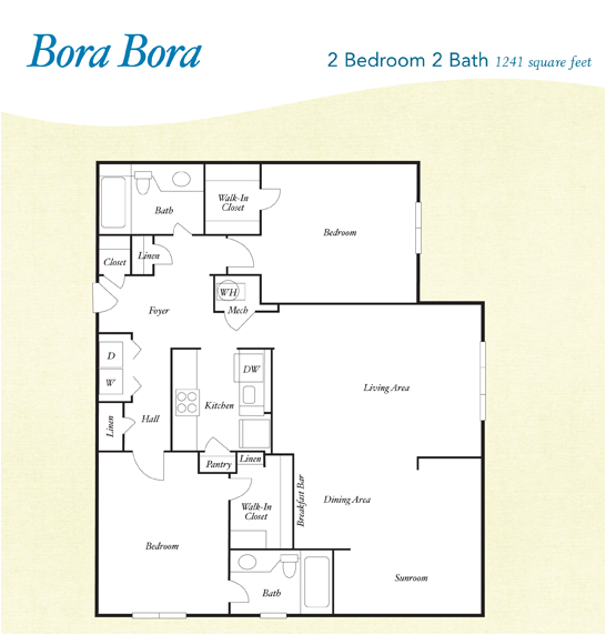 Bora Bora - TwoBR.png - B4 - Bora Bora - Two Bedroom, Two Bathroom