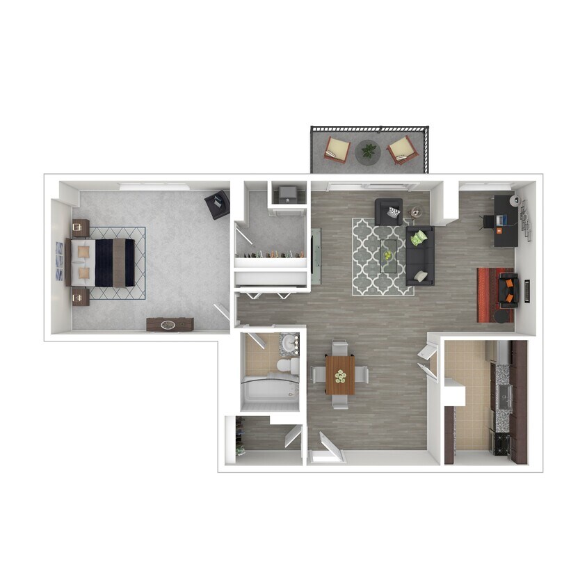 Floor Plan - 1 BEDROOM WITH DEN