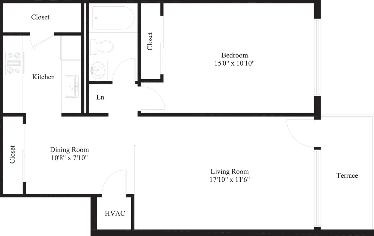 1 Bedroom Terrace - 1 Bedroom Terrace