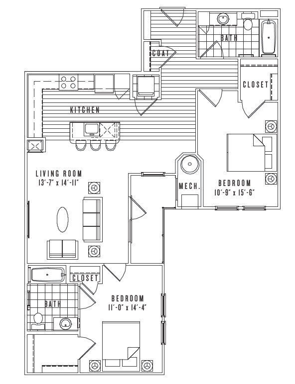 B7 floor plan New Village at Patchogue - B7