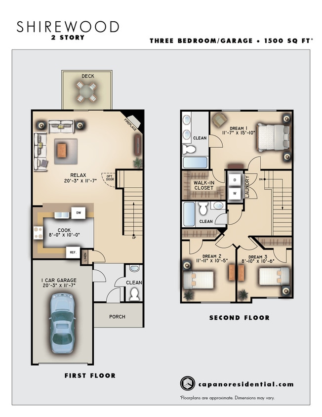 Shirewood 2 Story 3b/2.5 ba - Shirewood 3x2.5 G