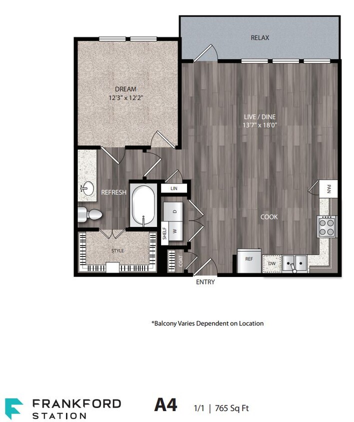 Floor Plan - 1Bed 1 Bath