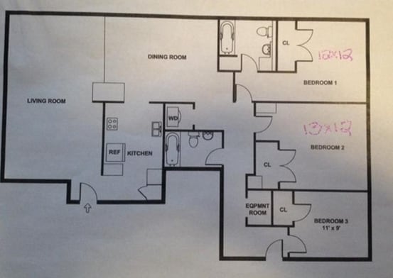 Model 3B - Four Bed Two Bath