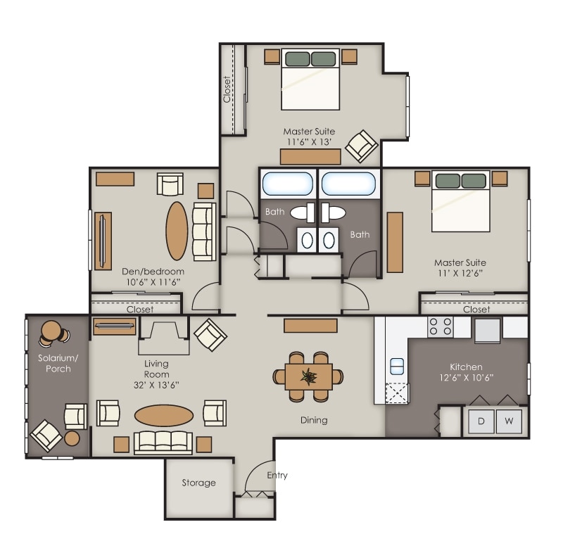 3BR/2BA - C1