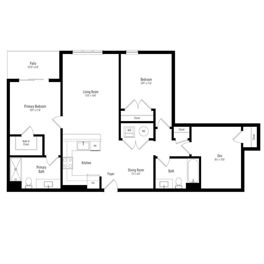 Floor Plan - B3 with Den