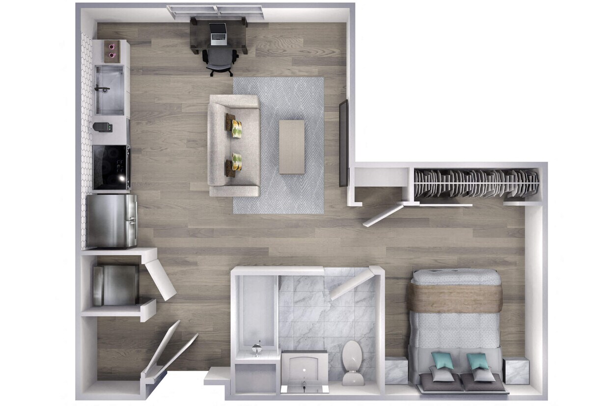 Floor Plan - Avenue F | Studio-S2