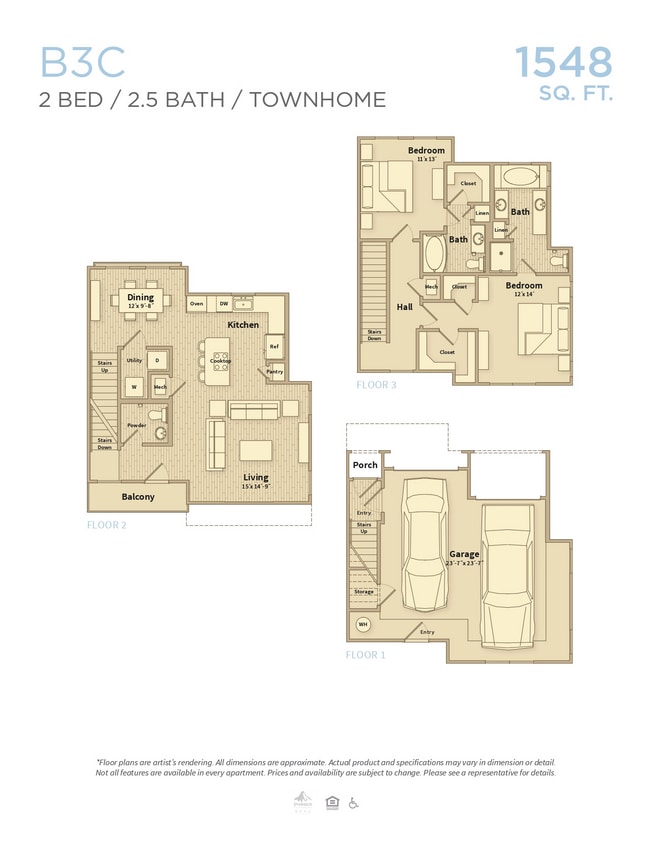 Floor Plan - B3C – Townhome