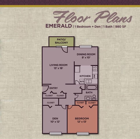 Floor Plan - Emerald (1.10 B)