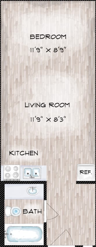 Floor Plan - Pool View Studio
