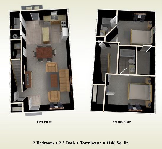 2BR/2.5BA - The Sapphire