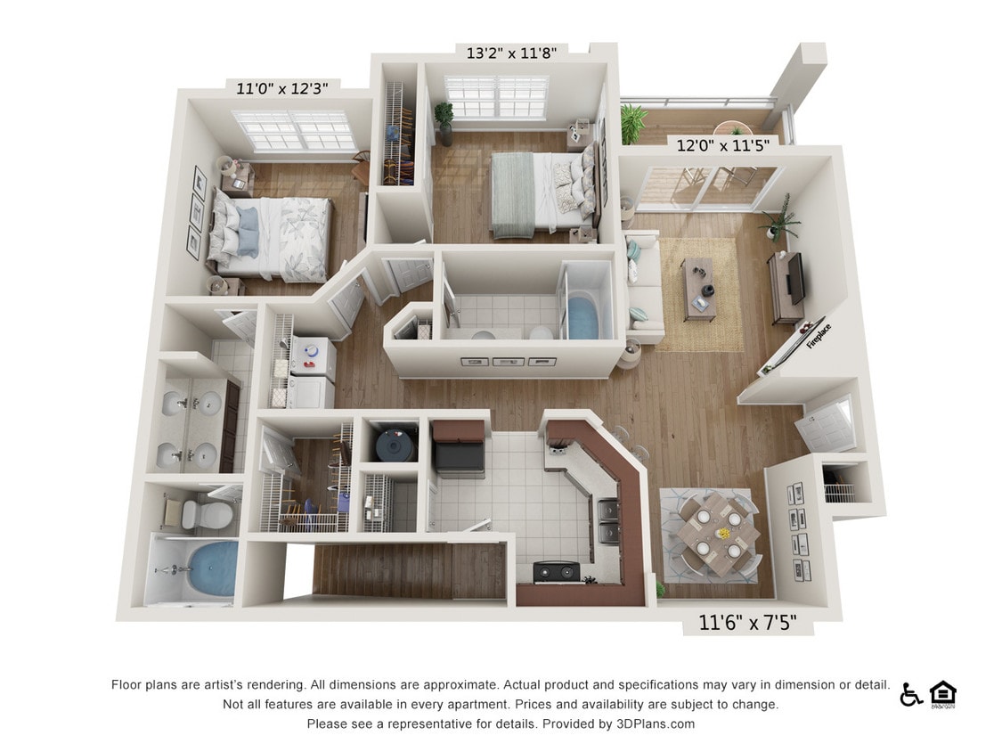 Floor Plan - B1R - 2x2