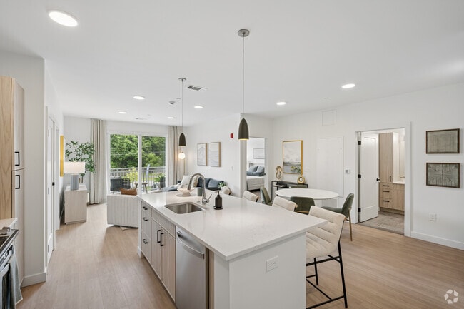 2BR, 2BA - 1,155SF - Kitchen/ Dining Room - The Asher