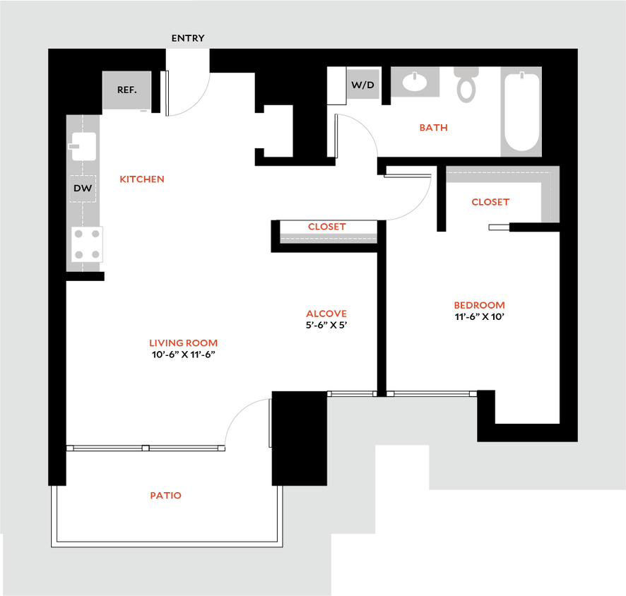 Floor Plan - Plan 1R