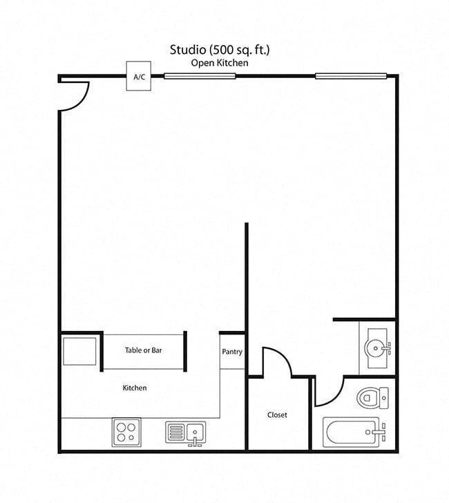 Floor Plan - STUDIO LARGE RENO
