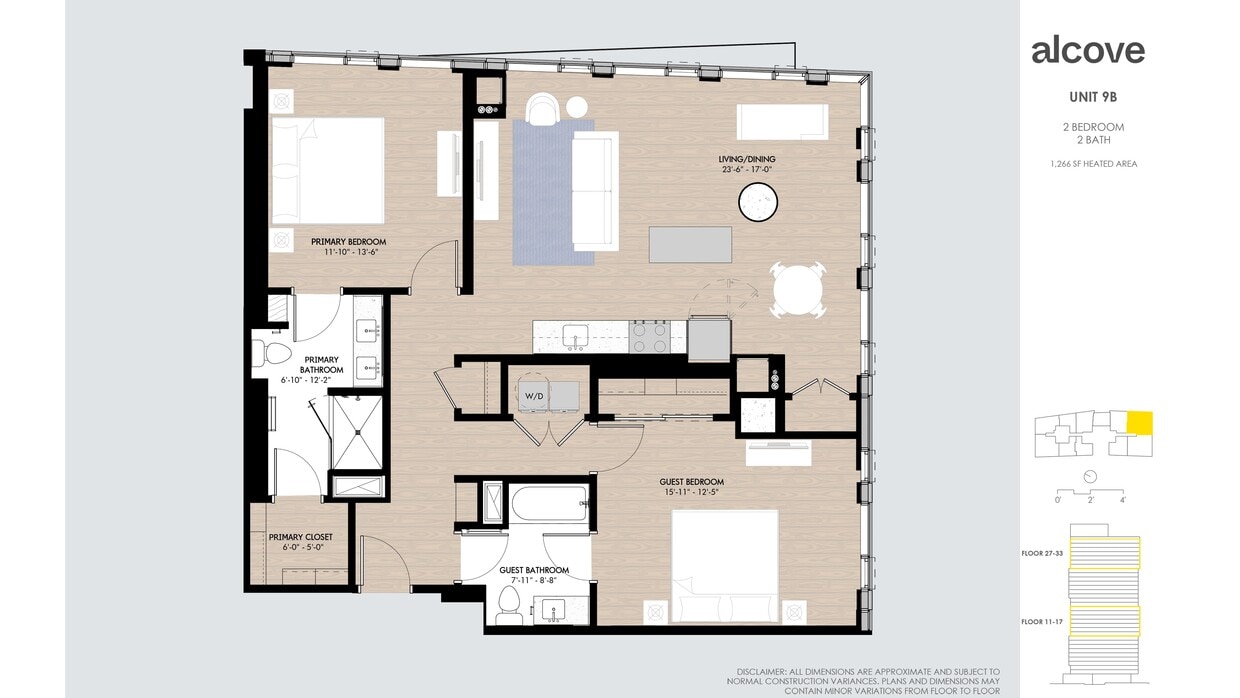 Floor Plan - Alcove Two Bedrooms 09 Tier 3