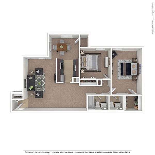 Floor Plan - 2 BEDROOM (2B)