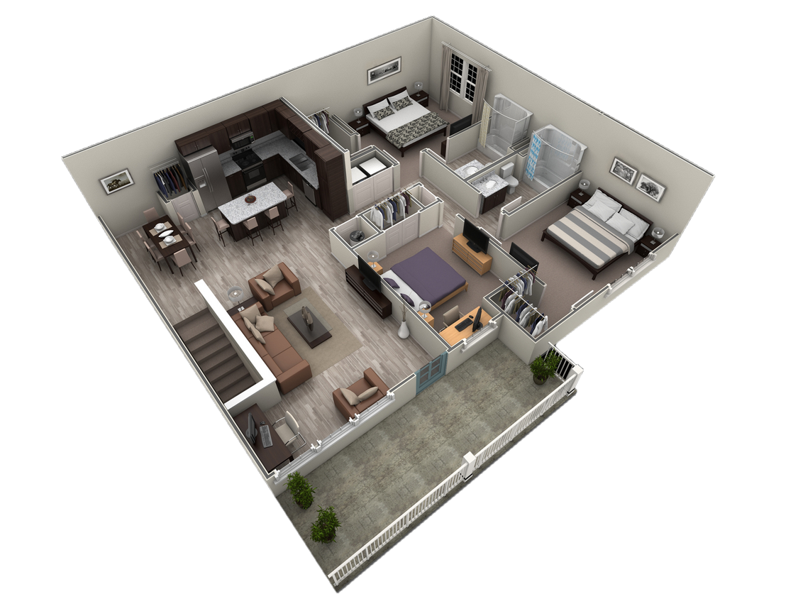 Floor Plan - 3 BR Grand Overlook