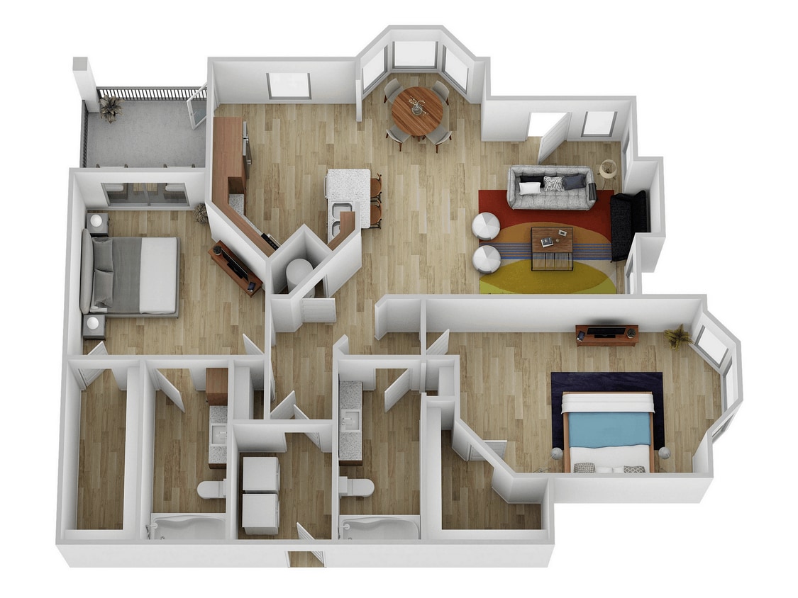 Katy Ranch 1310 SF U 2025 - 2 Bed, 2 Bath F (60% Income Restricted)