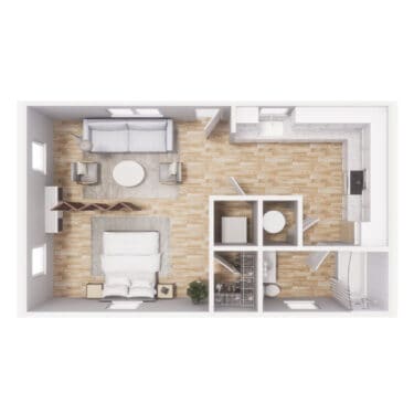 Floor Plan - 0x1 - 375 sqft - S2