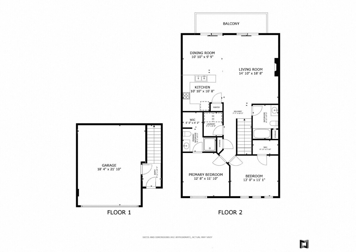 Floor Plan - 2 Bed / 2 Bath / 2 Stall Attached Garage / Uppe...