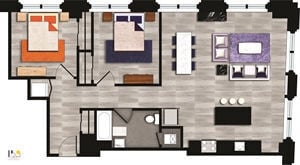 Floor Plan - Two Bedroom