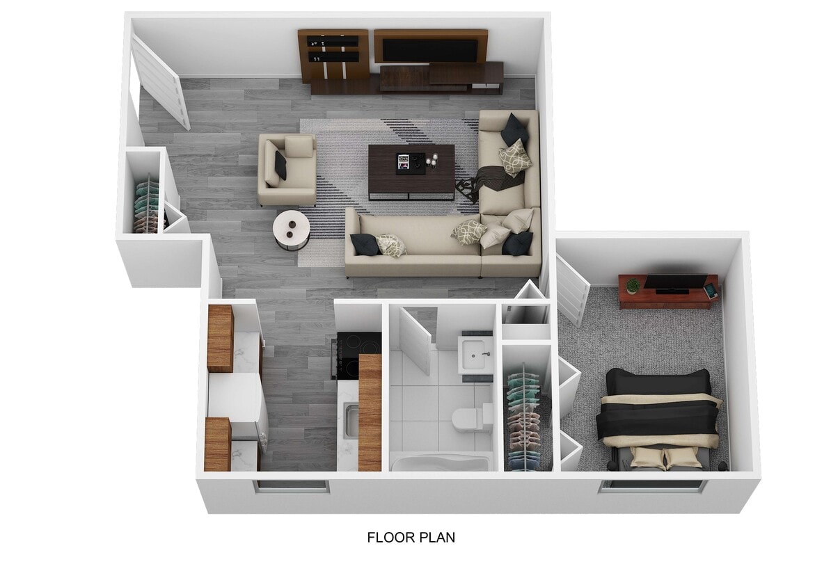 Floor Plan - 1 Bedroom