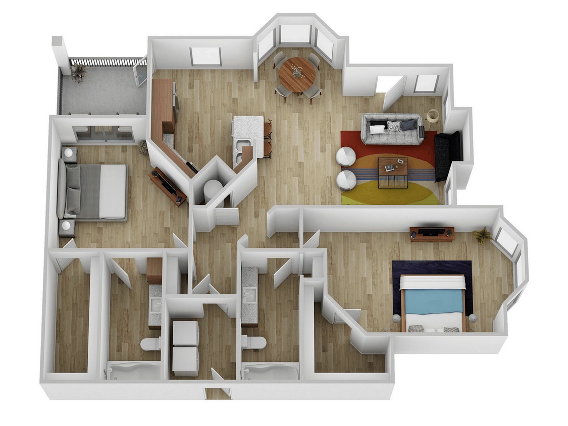 Katy Ranch 1310 SF U 2025 - 2 Bed, 2 Bath (80% Income Restricted)