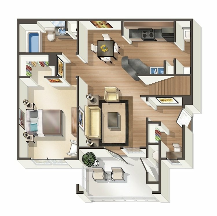 1c 1x1 1013.jpg - A4 - Timberlake - One Bedroom, One Bathroom