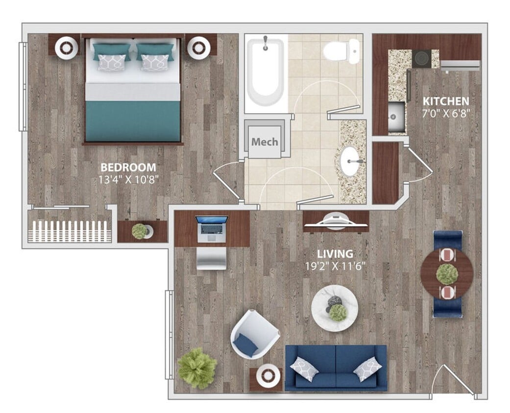 Floor Plan - The Aiken (A2)
