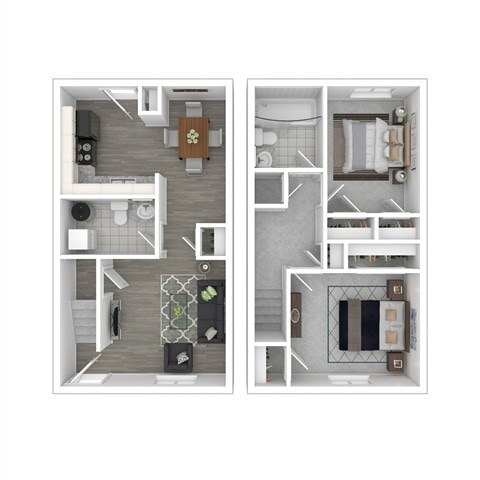 Floor Plan - 2 Bedroom 1.5 Bath