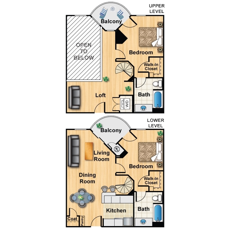 Plan_K_2x2.png - 2x2 plus Loft Plan K