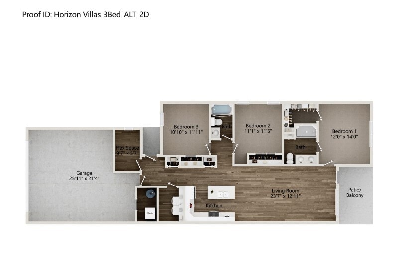 Floor Plan - 3 Bed Pond View III - New Construction