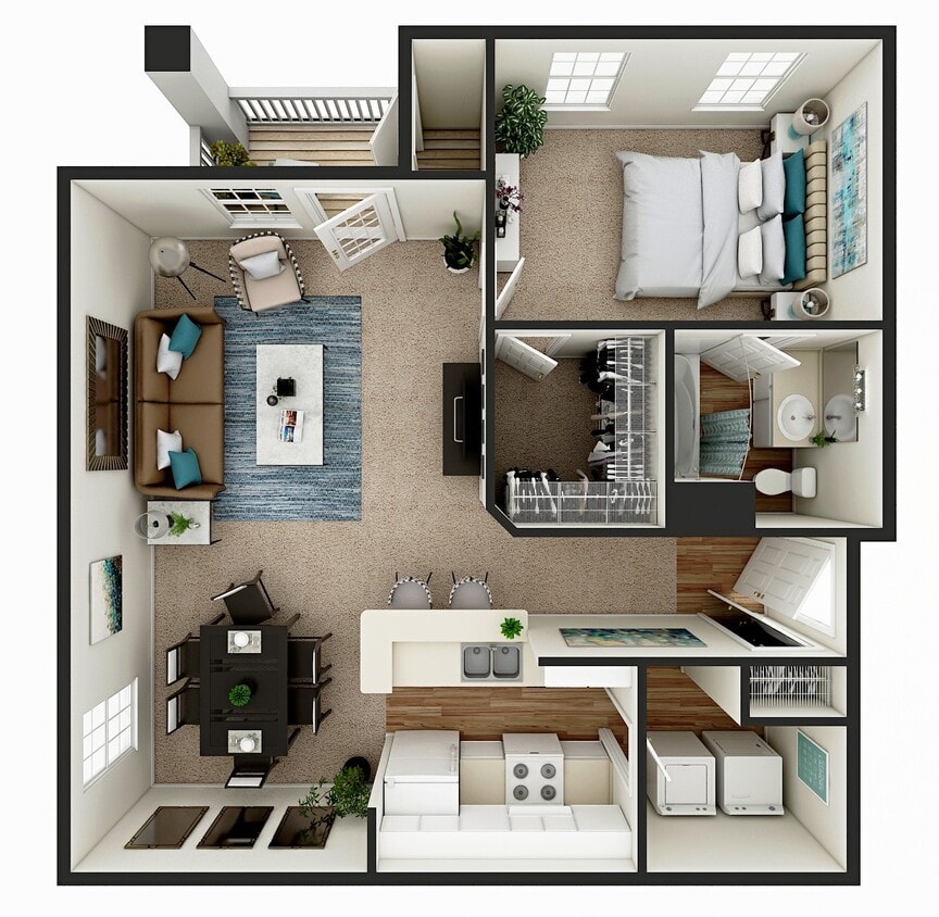 Floor Plan - 1 Bedroom