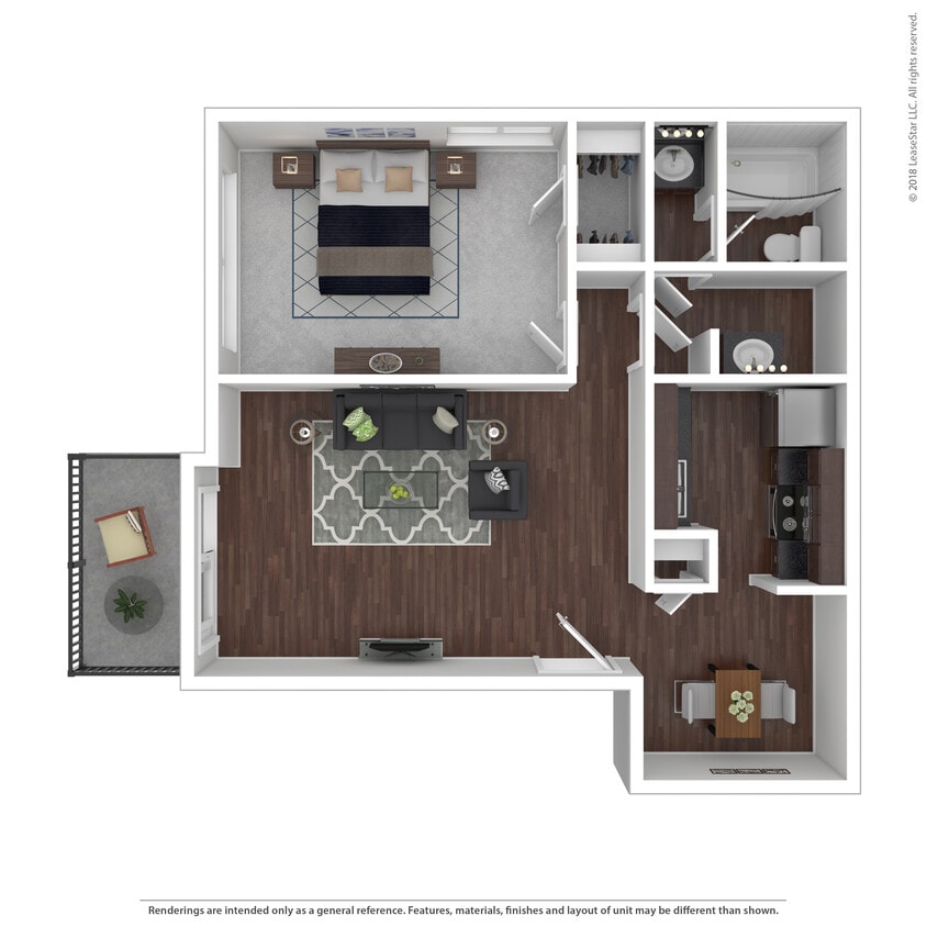 Floor Plan - Biltmore (1 Bedroom / 1 Bath)
