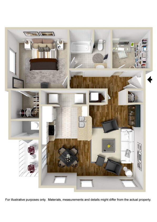 Floor Plan - One Bedroom