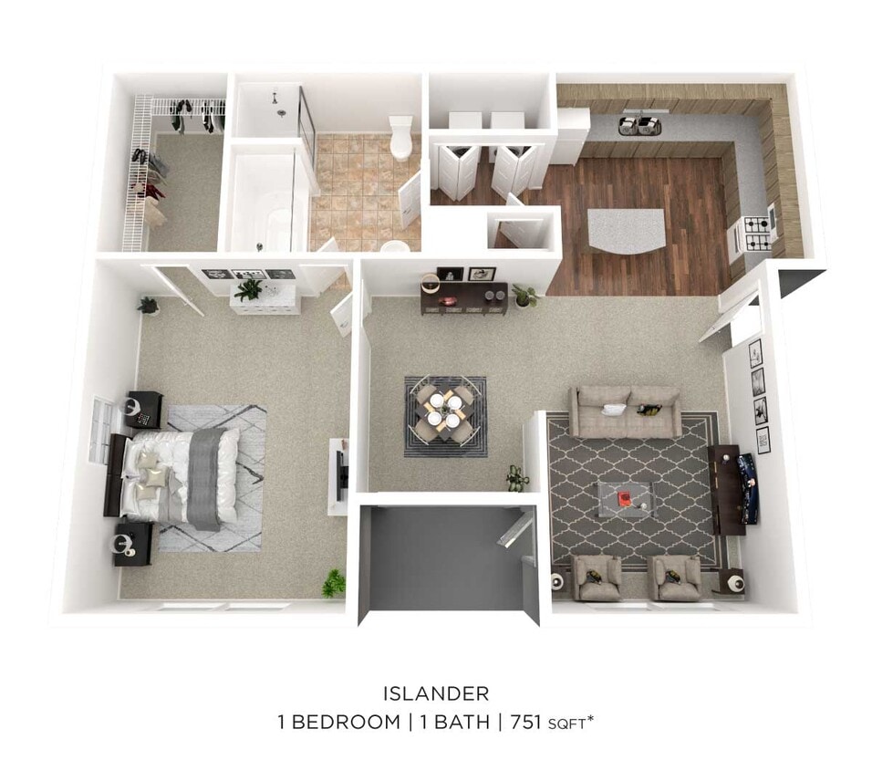 Floor Plan - One Bedroom