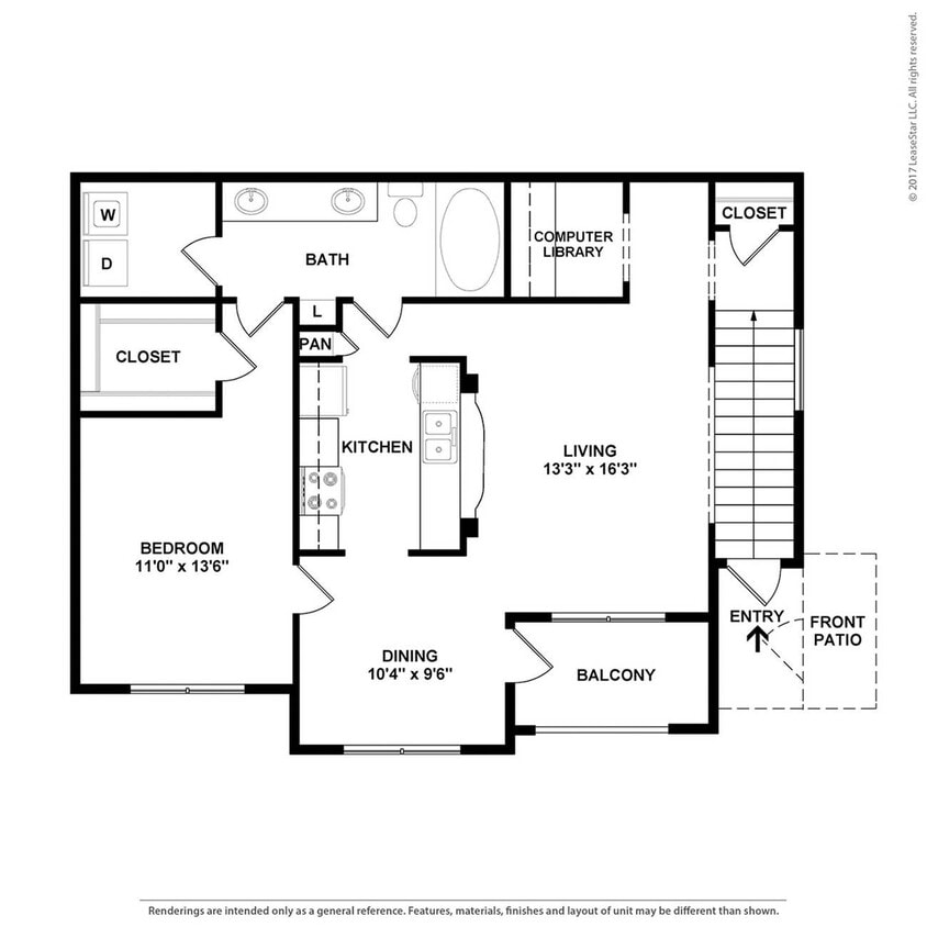 One bedroom apartment in Round Rock, Texas. - A3S