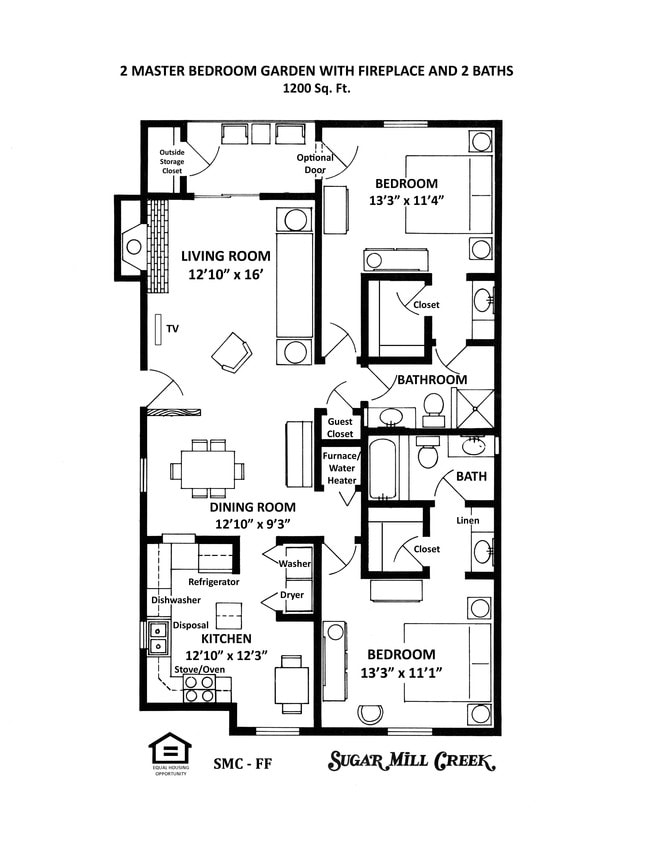 Floor Plan - FF-2 Master Garden w/Fireplace