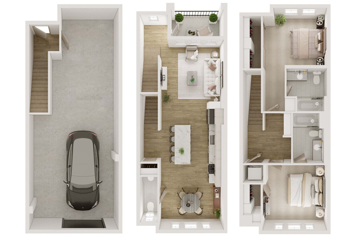Floor Plan - 2BD 2.5BTH TH1