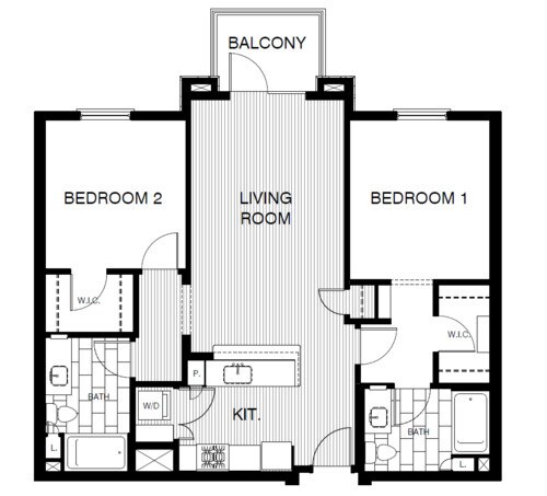 Floor Plan - 2x2 bmr 1047