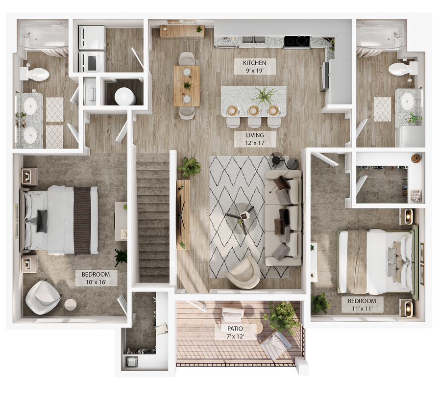 Floor Plan - 2 BR Grand Overlook