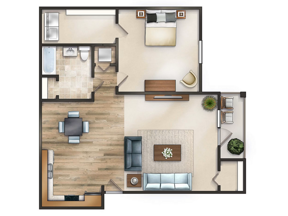 1x1 753 Laurel - 1 Bed, 1 Bath
