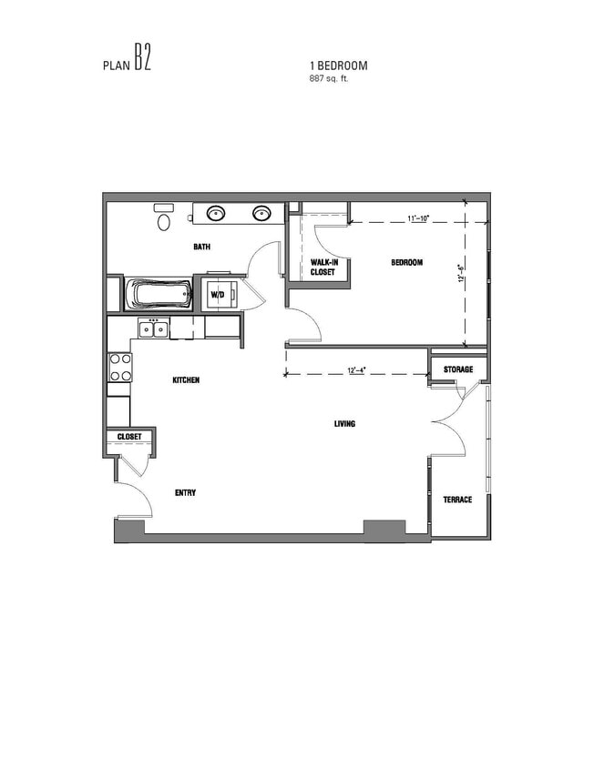 The Avenue Hollywood - B2 - 1 Beds - 1 Baths - 887 Sq. ft. - B2