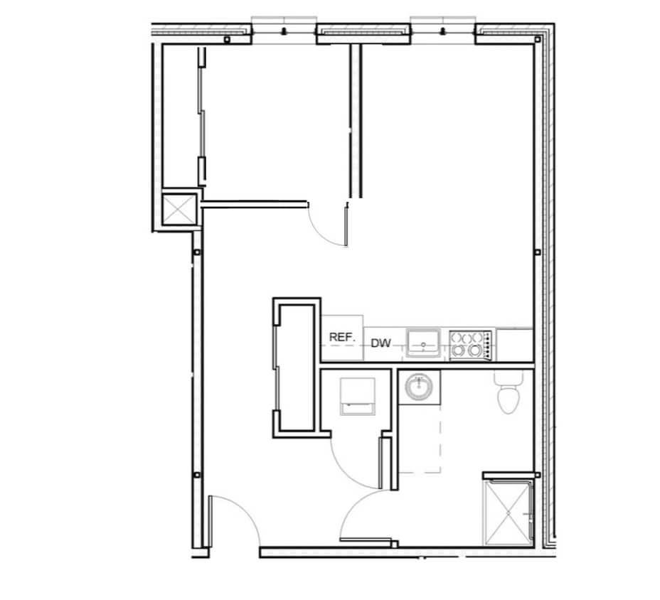 Floor Plan - Accessible 1 Bed 108