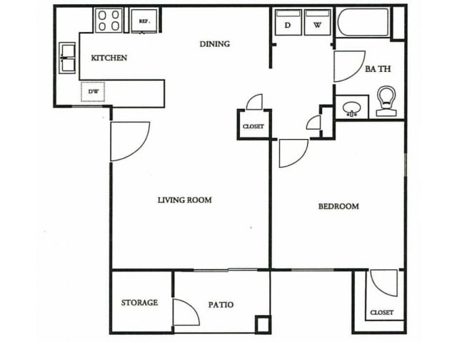 Floor Plan - One Bedroom